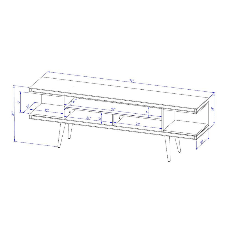 Manhattan Utopia - TV Stand - Maple Cream And White