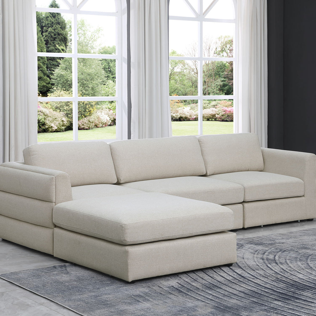 Beckham - 4 Piece Modular L-Sahped Sectional