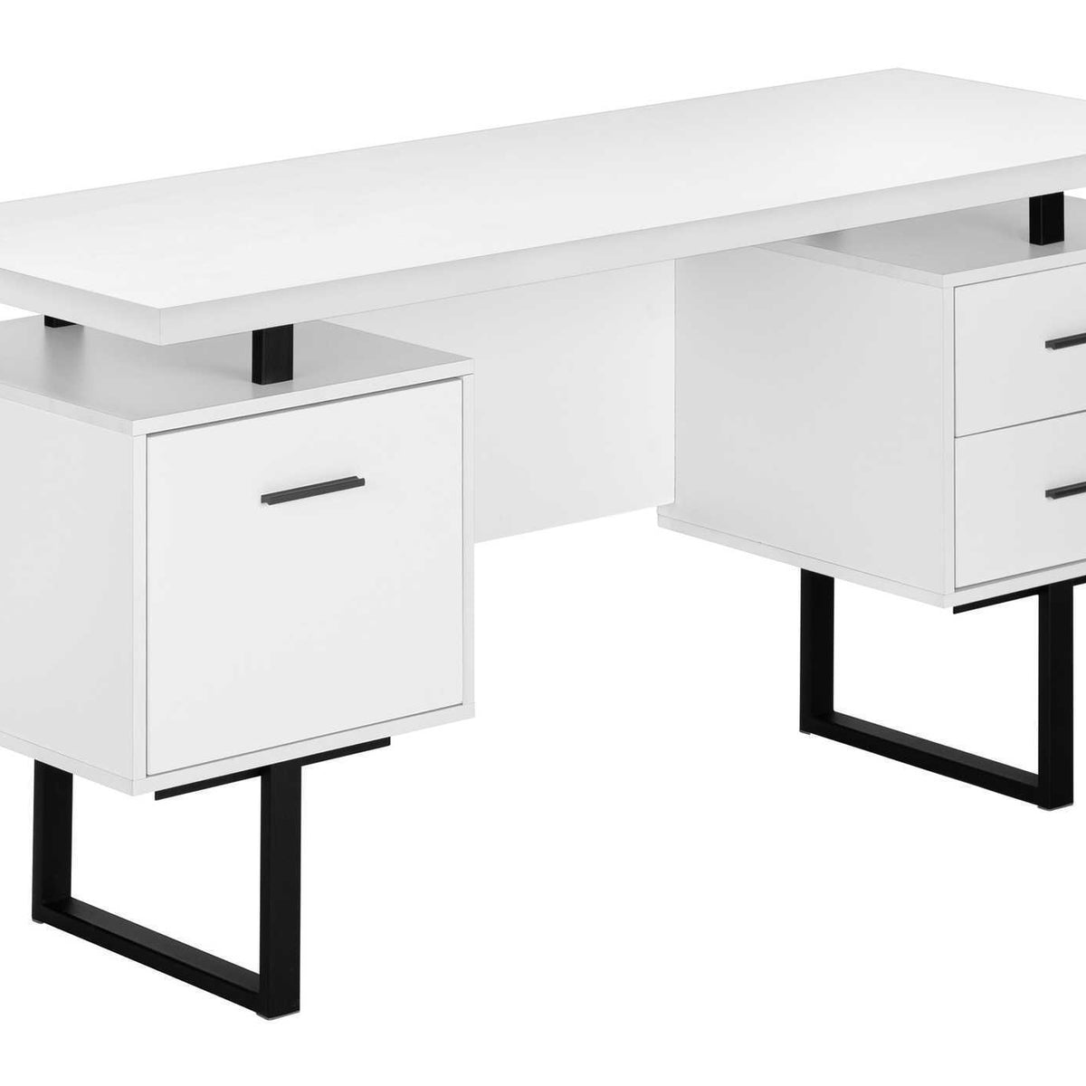 Computer Desk For Home Office, Laptop, Left, Right Set - Up, Storage Drawers, Contemporary & Modern