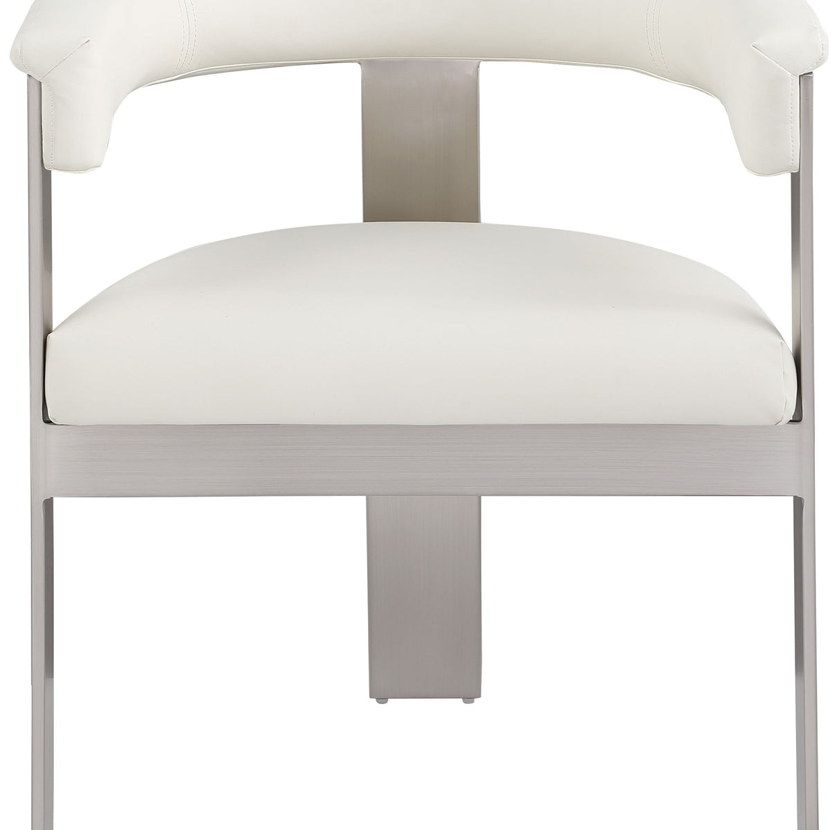 Romeo - Faux Leather Dining Chair With Silver Base (Set of 2)