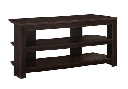 TV Stand, Console, Media Entertainment Center, Storage Shelves, Contemporary & Modern - Espresso