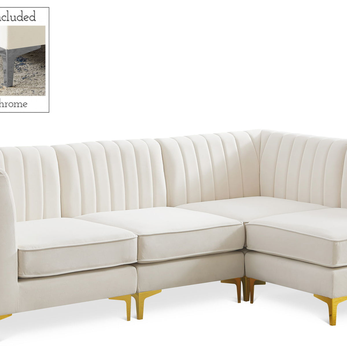 Alina - 4 Piece Modular L-Shaped Sectional