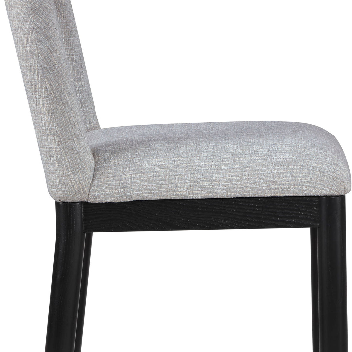 Conrad - Linen Dining Chair With Black Legs
