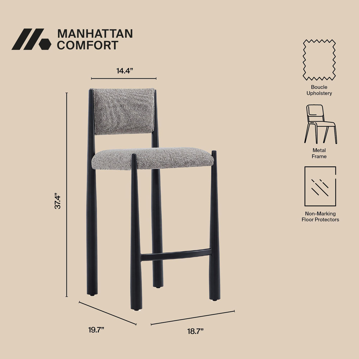 Manhattan Lennor - Counter Stool