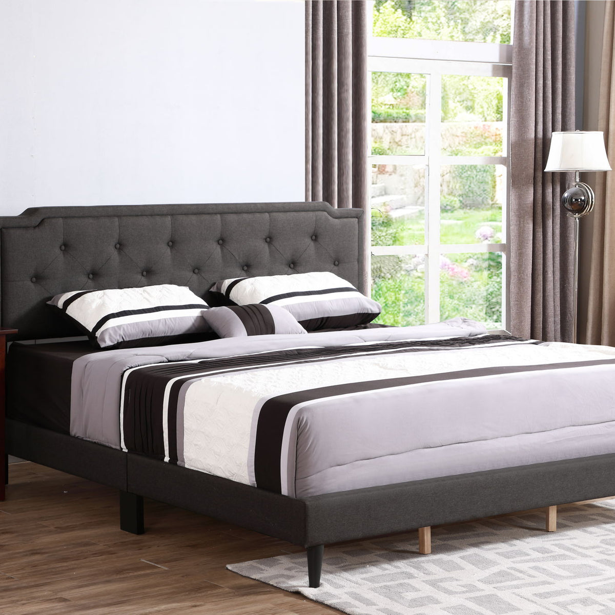 Button Tufted Bed Charming For Cozy Spaces