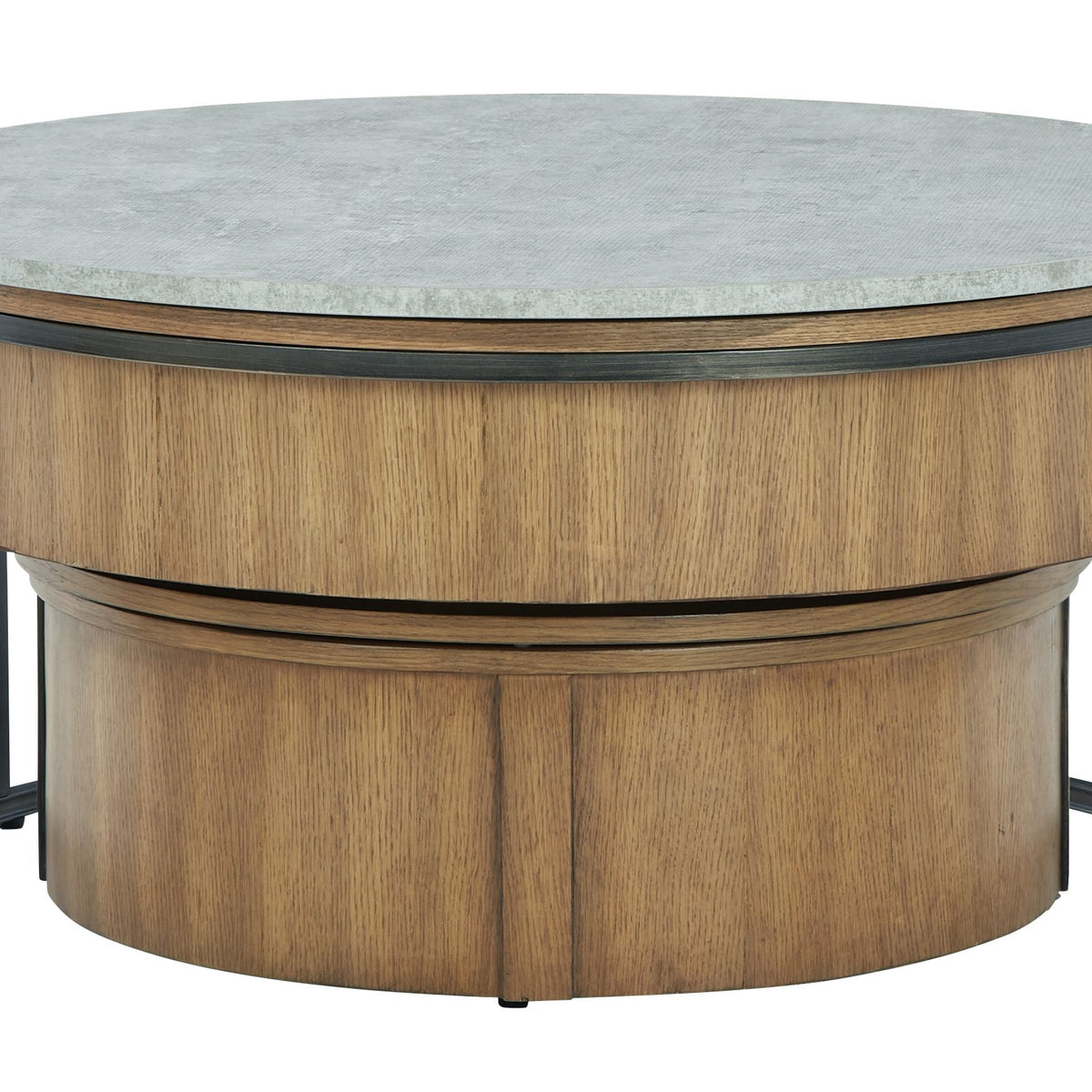Fridley - Gray / Brown / Black - Nesting Cocktail Tables (Set of 2)