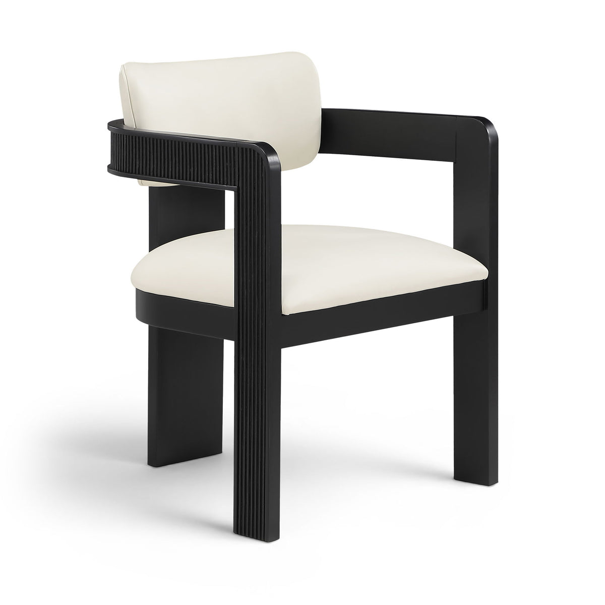 Sacha - Vegan Leather Upholstered Dining Chair With Black Base (Set of 2)