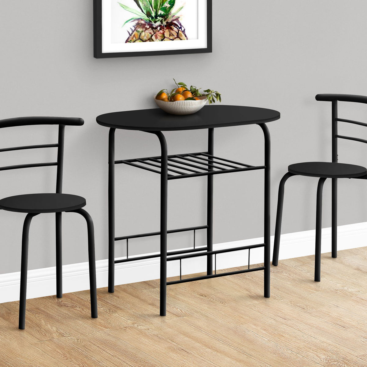 3 Pieces Dining Table Set, Small, Contemporary & Modern