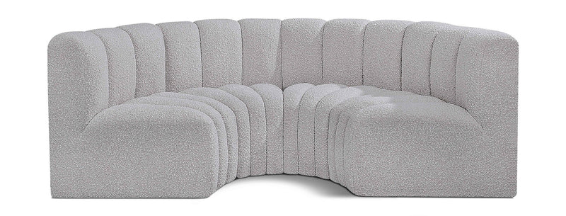 Arc - Boucle Fabric 4 Piece U-Shaped Modular Sofa