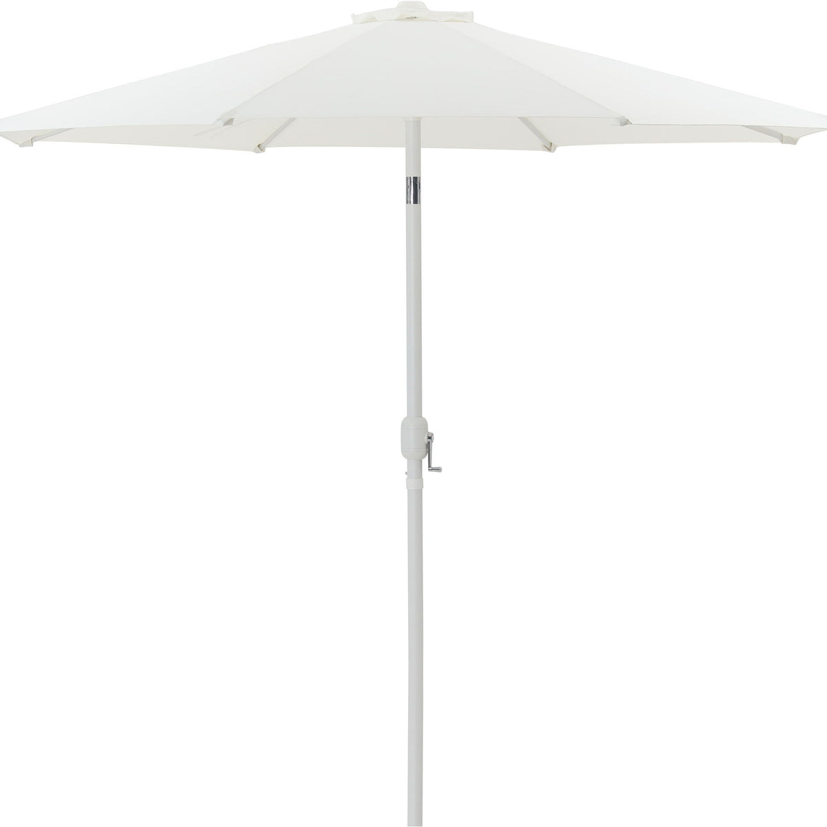 Fiji - Aluminum Patio Umbrella With Square Teak And White Base