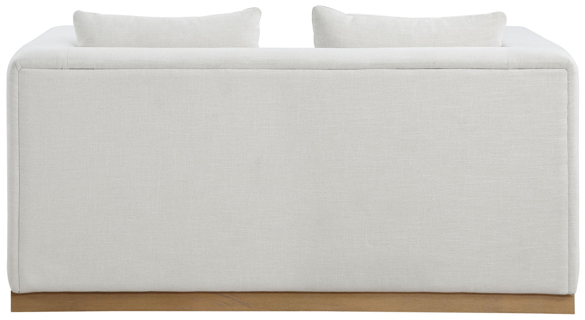Alfie - Linen Textured Fabic Loveseat