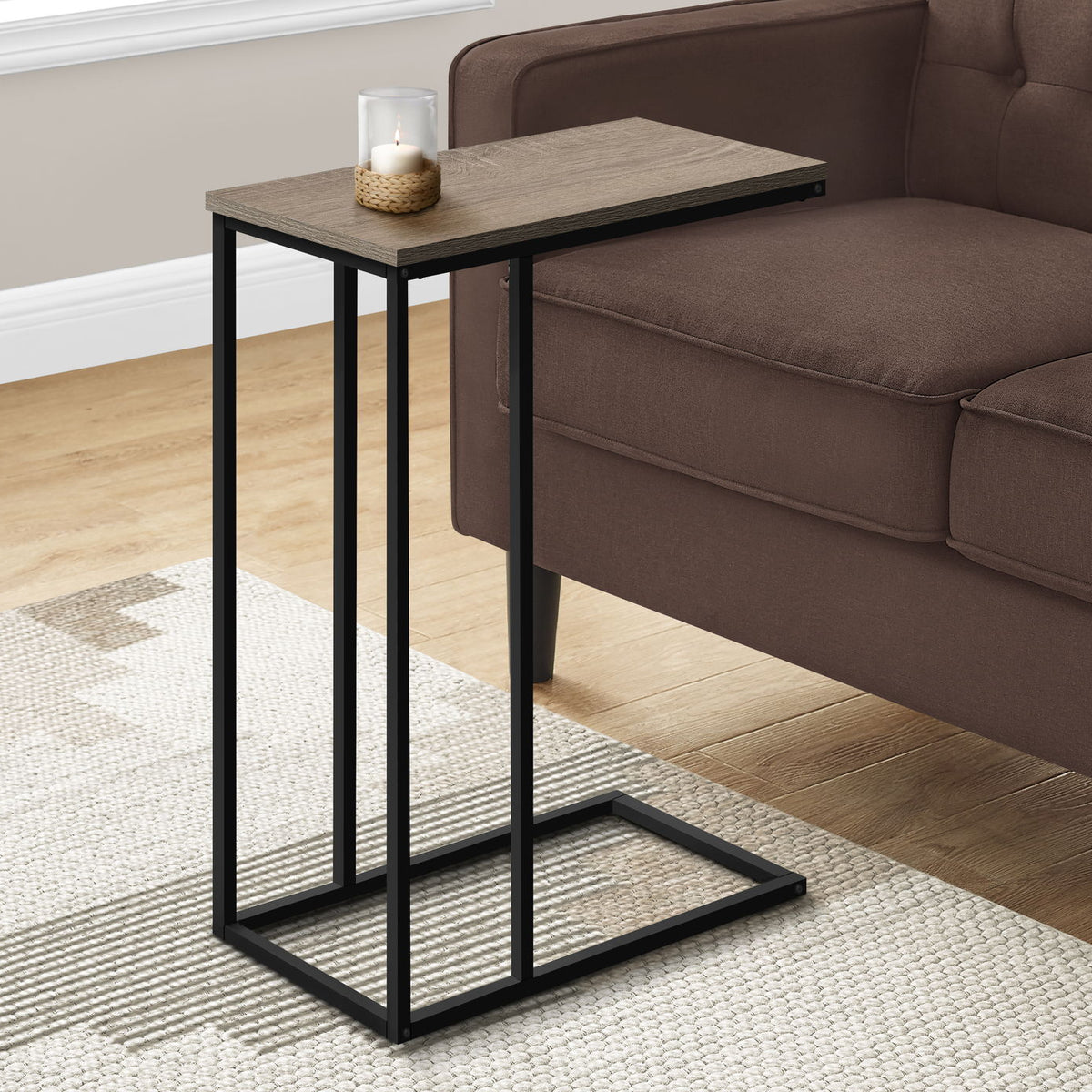 Accent Table, C - Shaped, Space-Saving Functionality