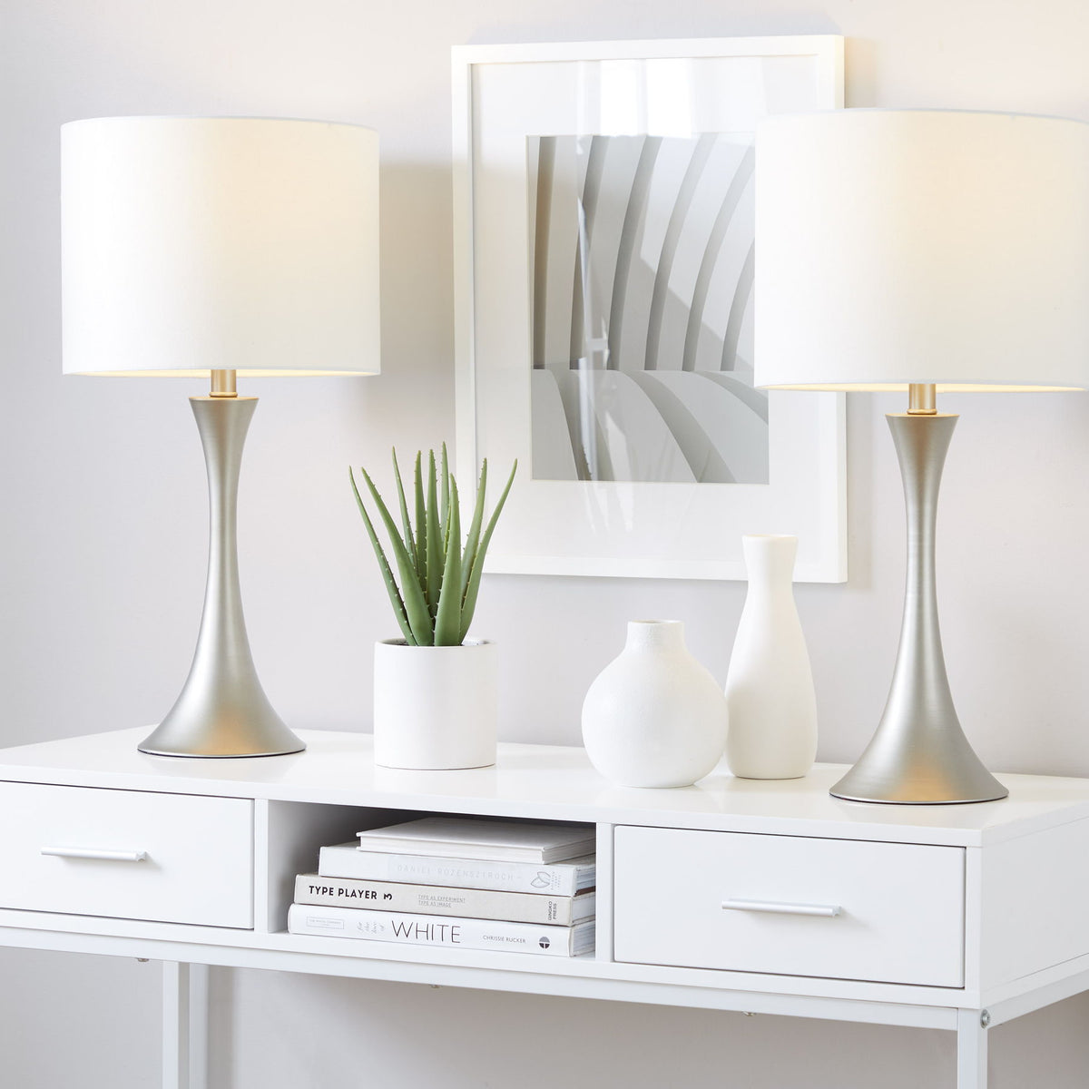 Lenuxe - Contemporary & Modern Design Table Lamp (Set of 2)