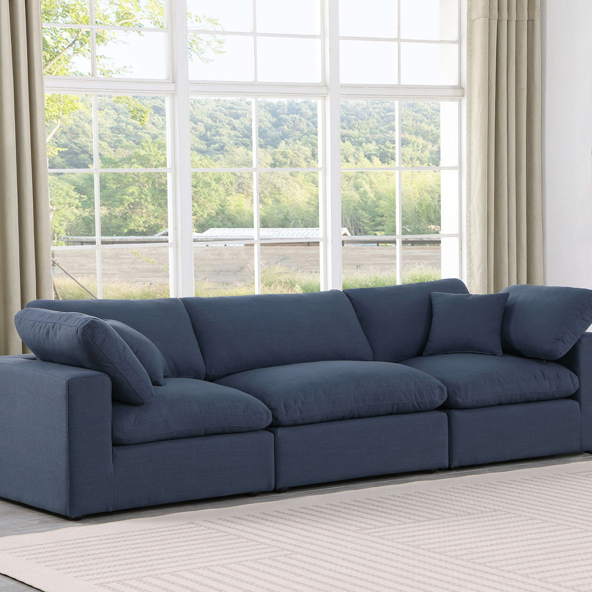 Comfy - Linen Modular Sofa 3 Seats