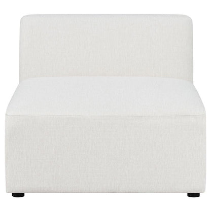 Freddie - Upholstered Tight Back Armless Chair - Pearl