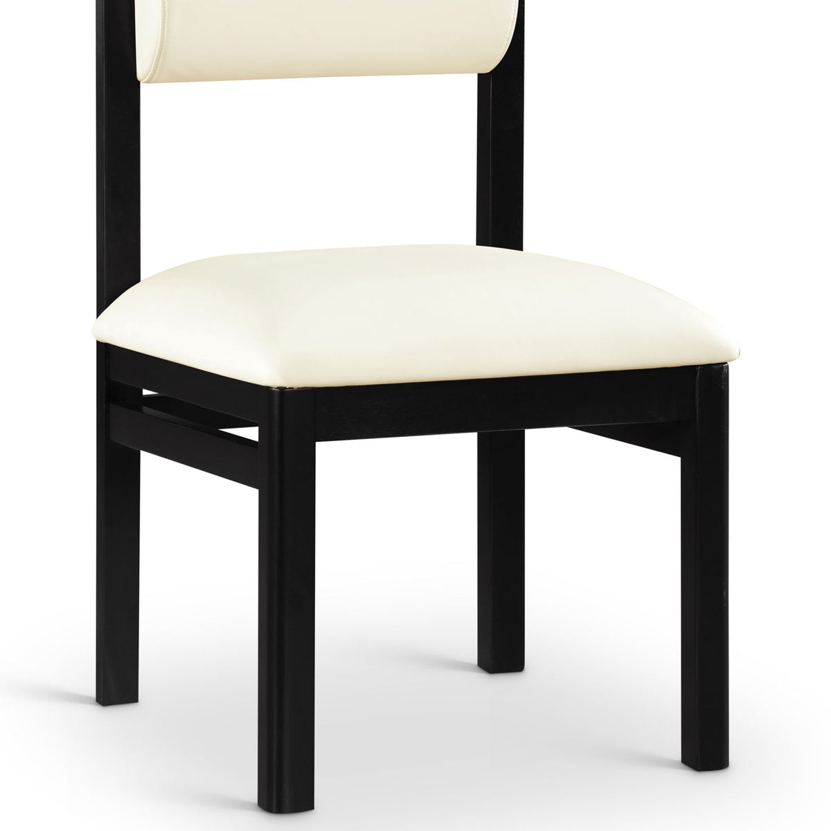 Roundhill - Faux Leather Dining Chair (Set of 2) - Black Frame