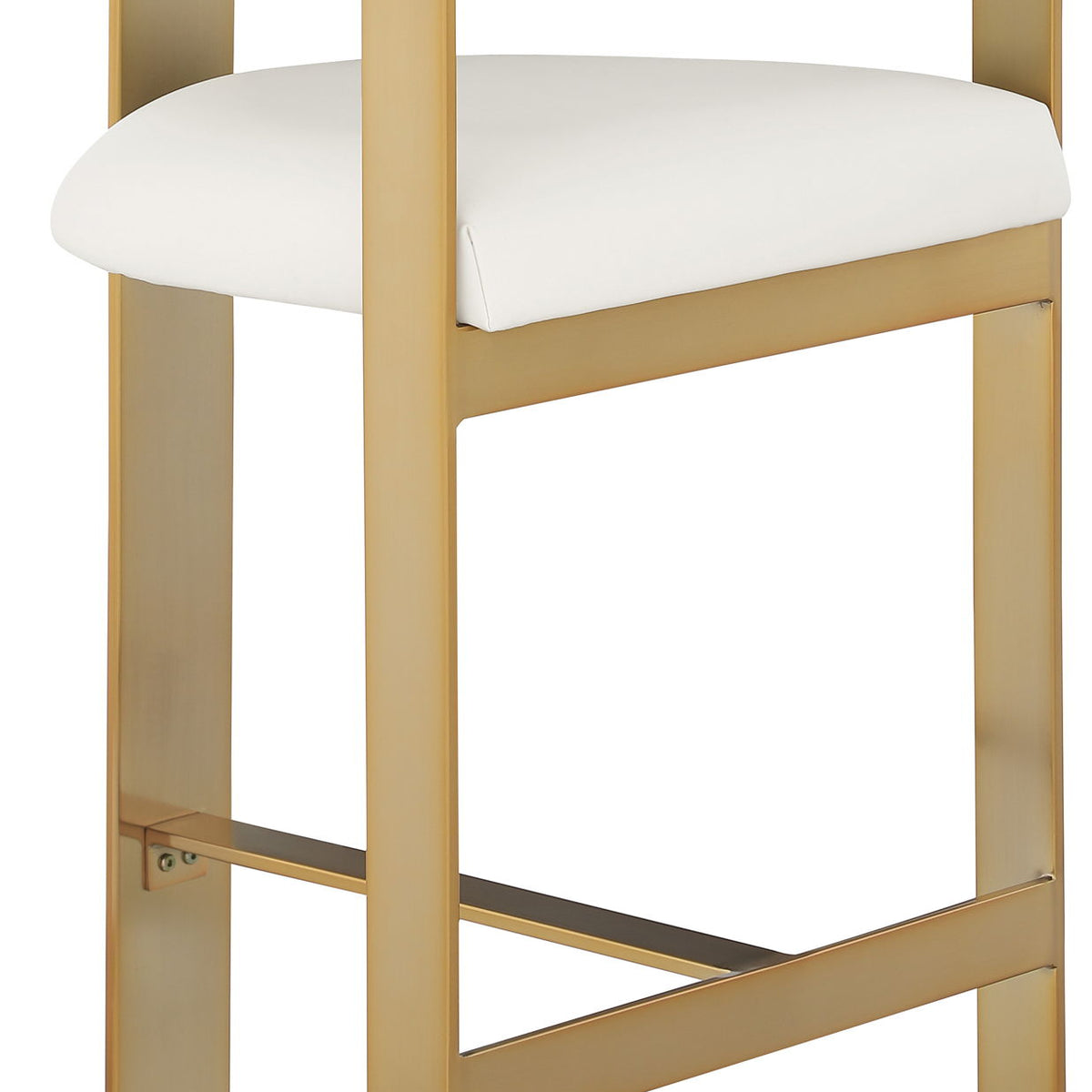 Romeo - Faux Leather Counter Stool With Gold Base (Set of 2)