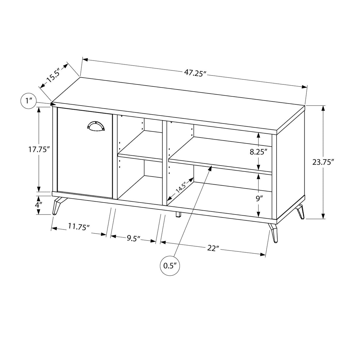 TV Stand, Console, Media Entertainment Center, Storage Cabinet, Contemporary & Modern