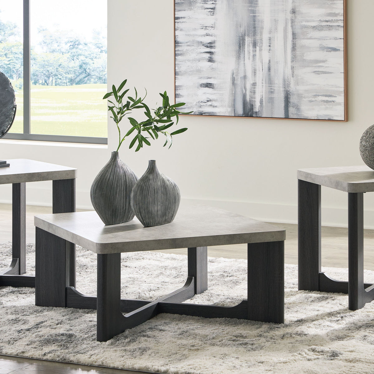 Sharstorm - Occasional Table Set (Set of 3) - Two-tone Gray