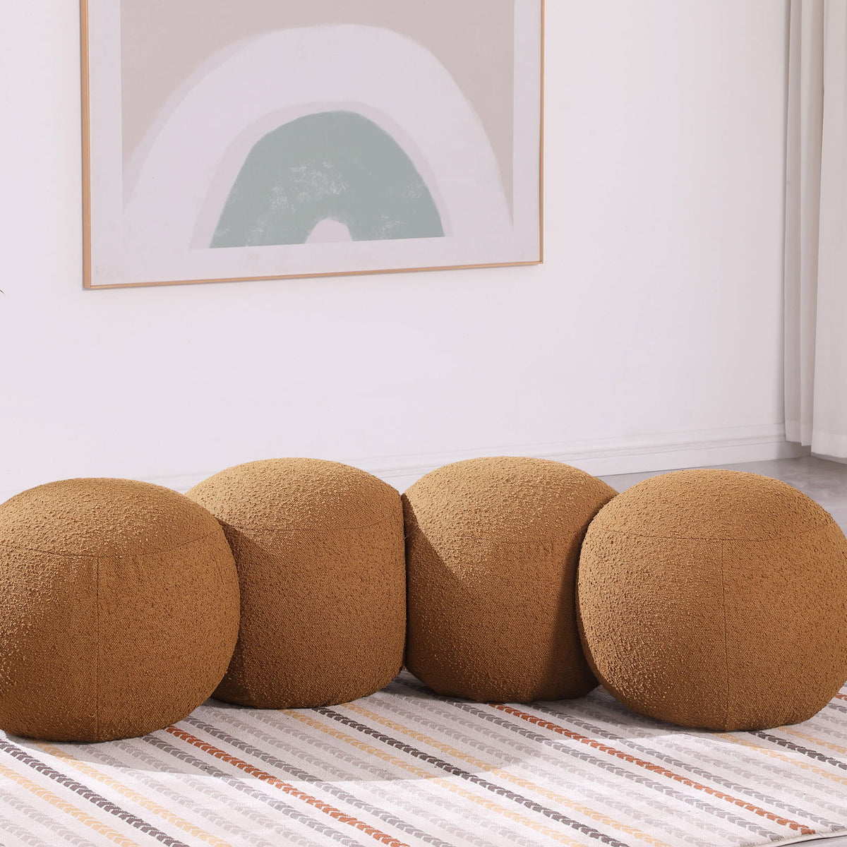 Apollo - Boucle Fabric Bench