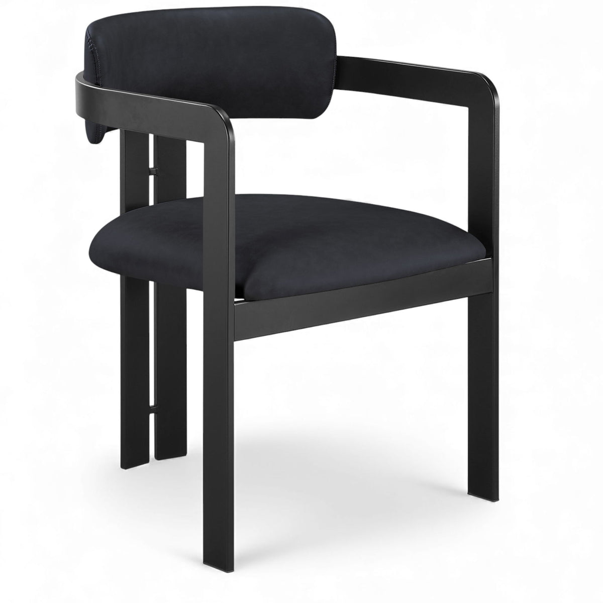 Aurum - Vegan Leather Upholstered Dining Chair With Graphite Black Base (Set of 2)
