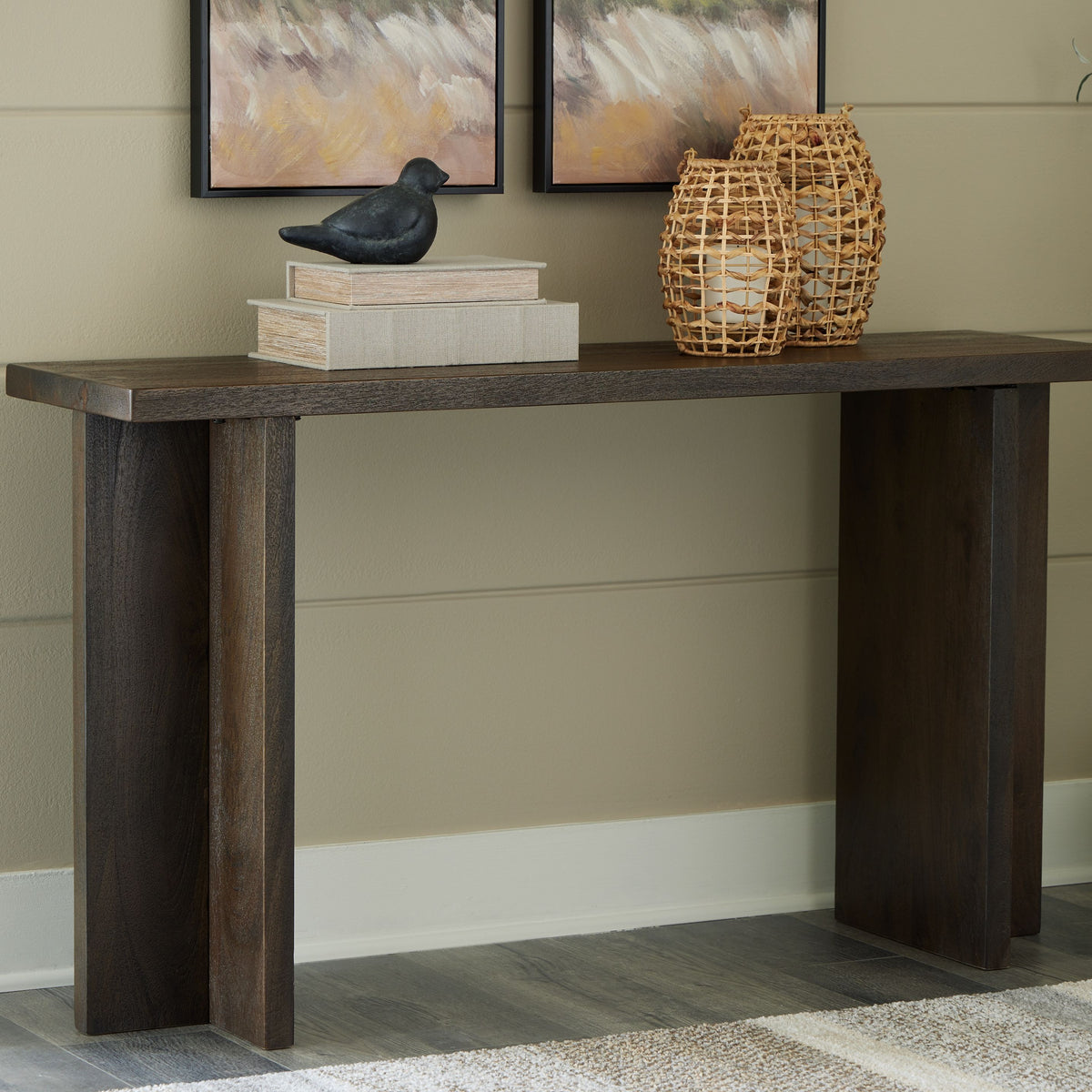 Jalenry - Console Sofa Table - Grayish Brown