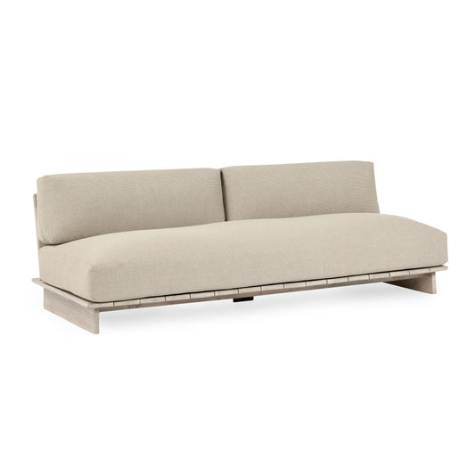 Livia - Teak Outdoor Sofa - Taupe