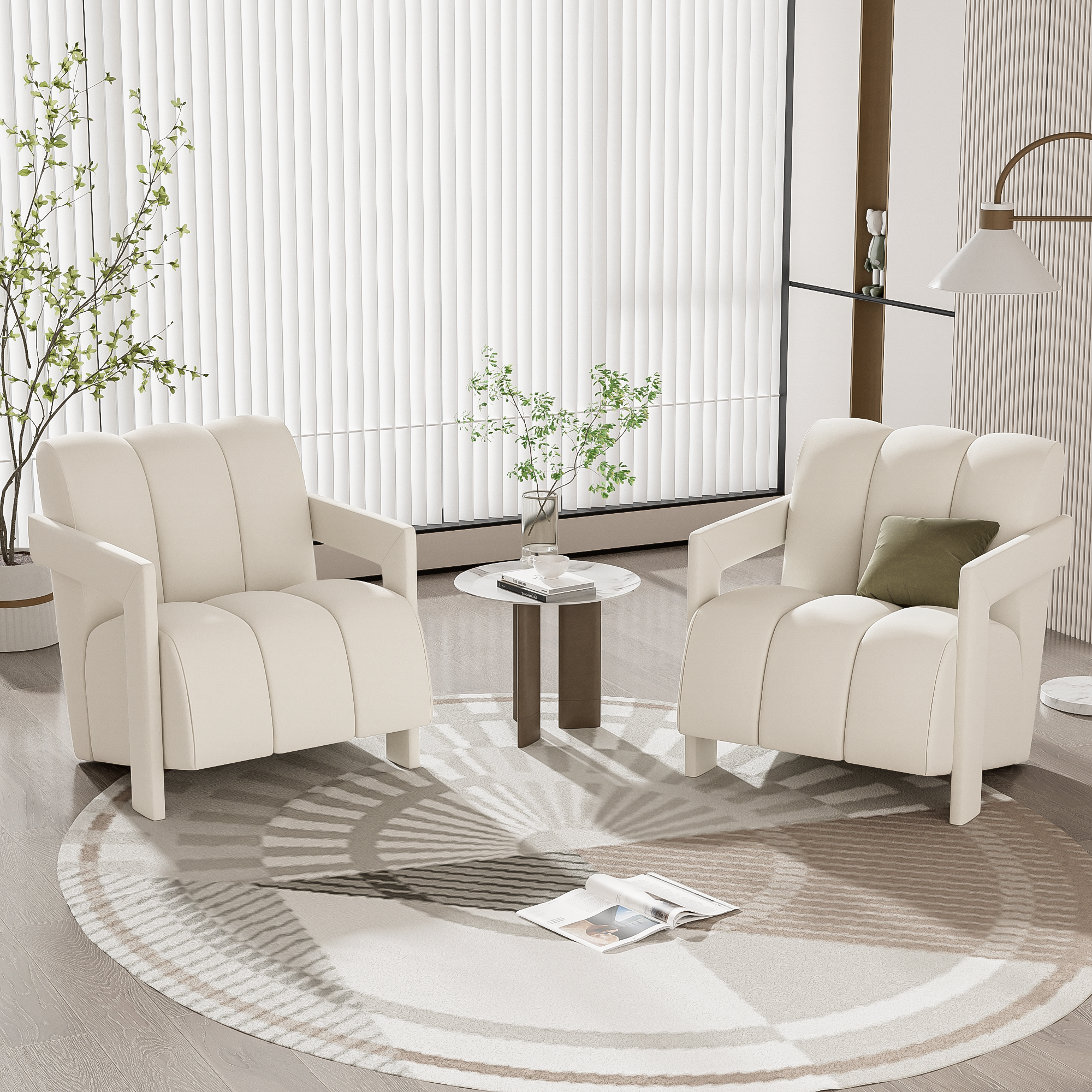 Accent Chair White 26.3-inch