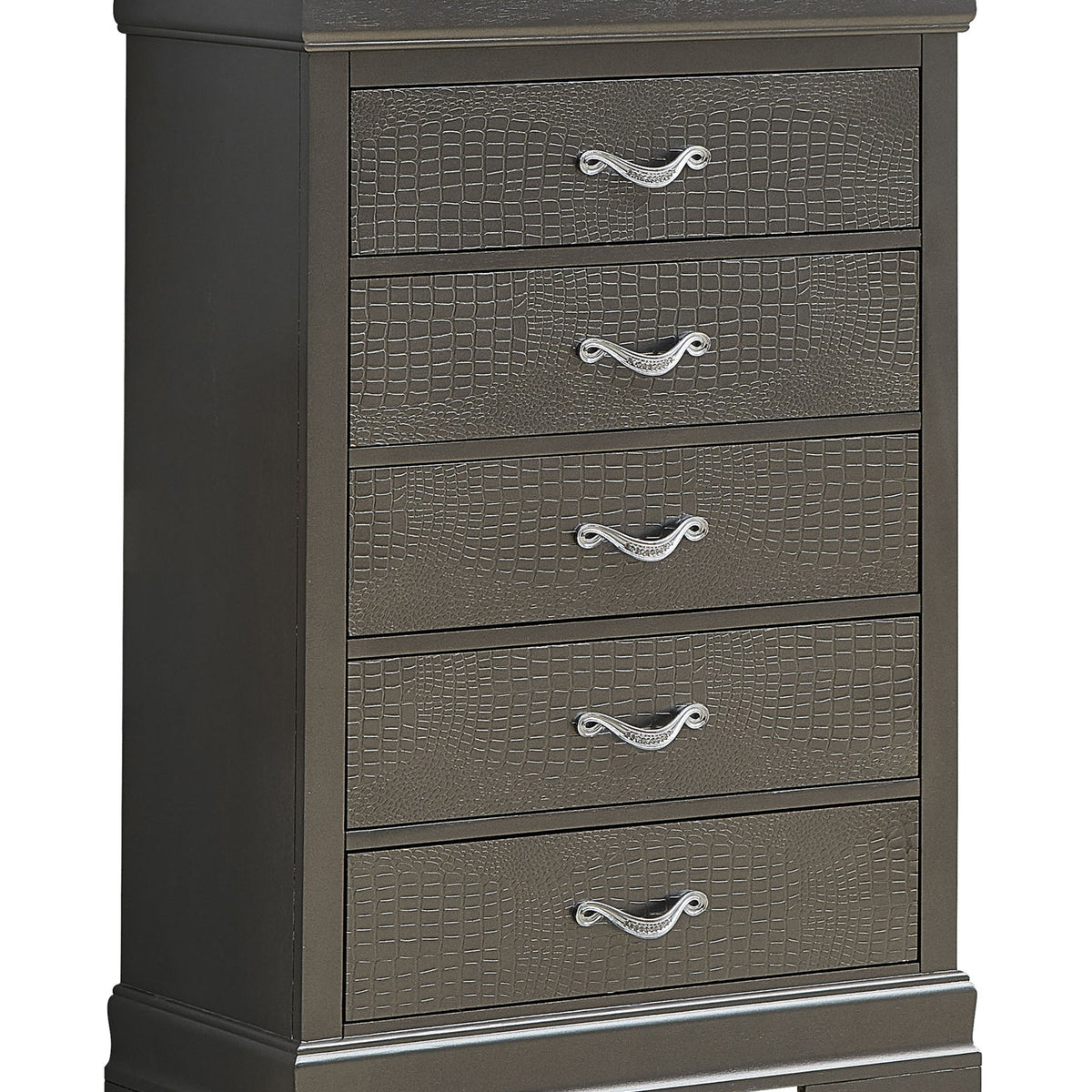 Sleek Transitional Chest - Metal Black