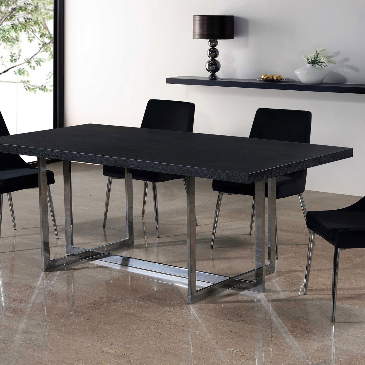 Karina - Dining Chair with Chrome Legs (Set of 2)