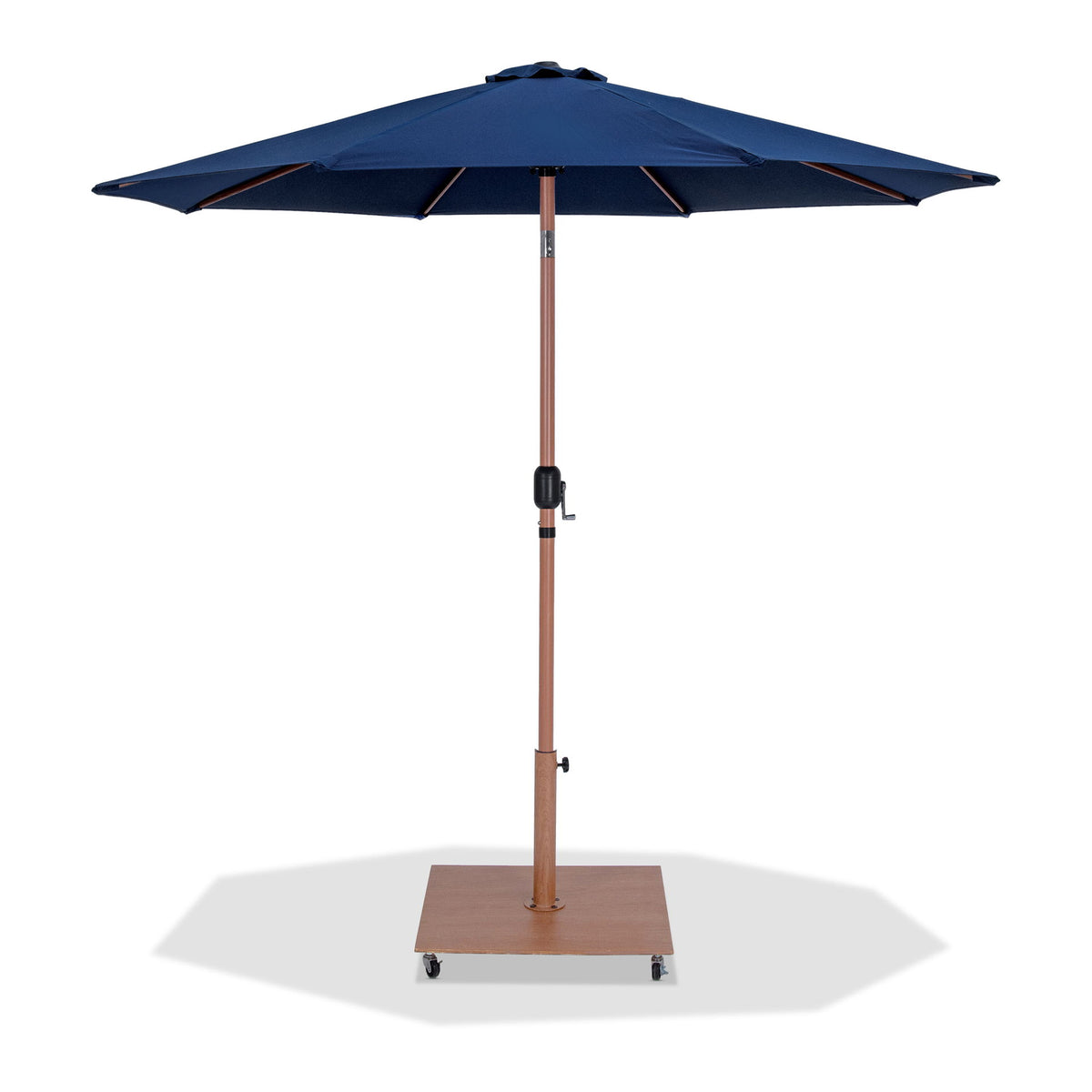 Fiji - Aluminum Patio Umbrella With Square Teak Base