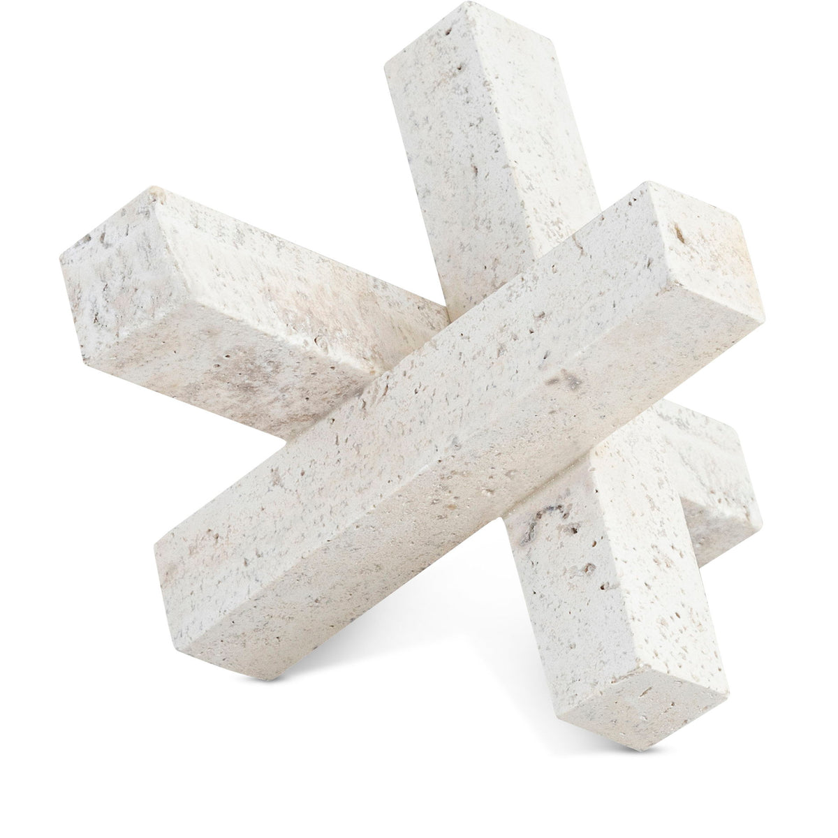 Stix - Travertine Decorative Object - Natural