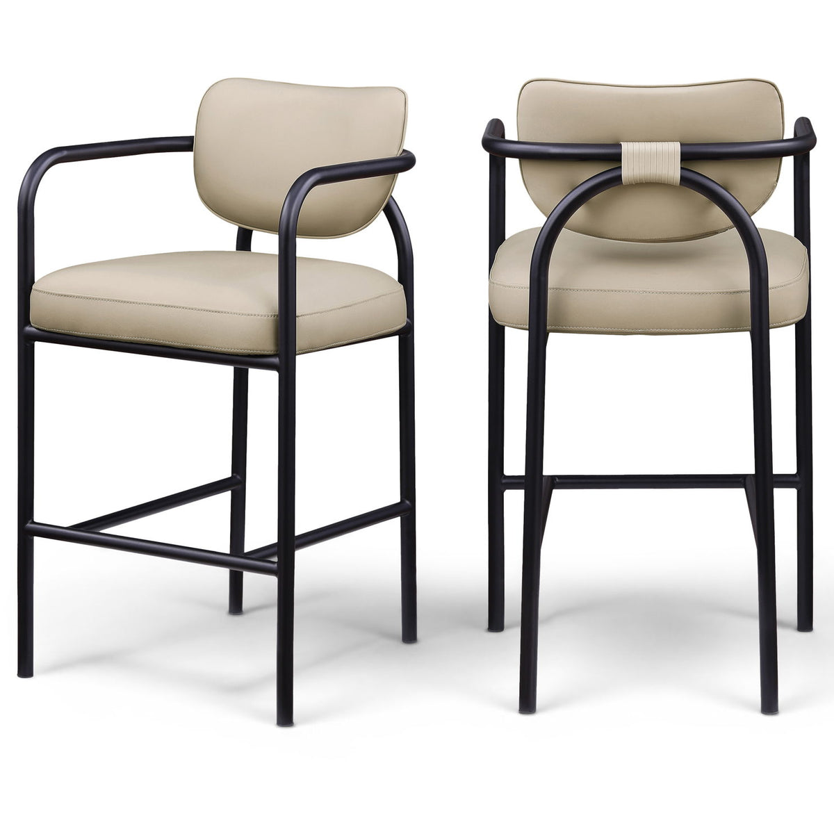 Serava - Vegan Leather Upholstered Bar Stool
