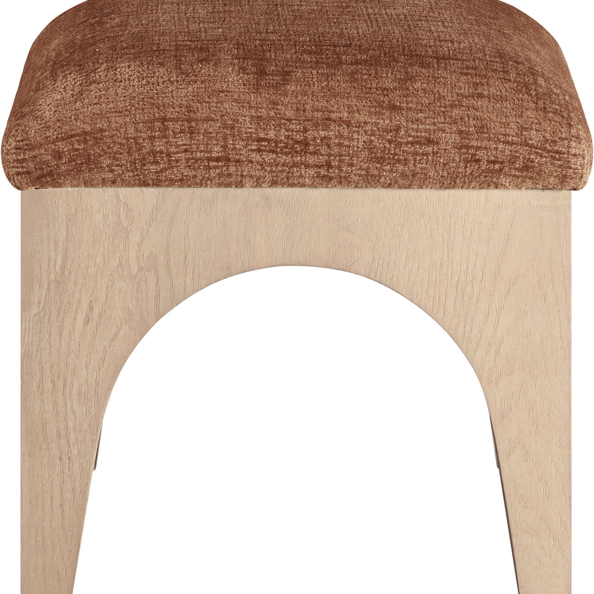 Lawson - Chenille Fabric Ottoman - Natural Base