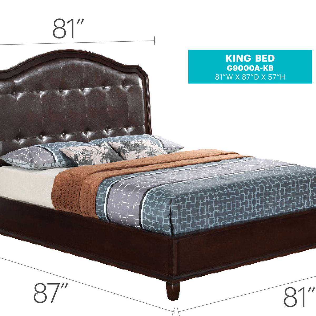 Bed With Transitional Design