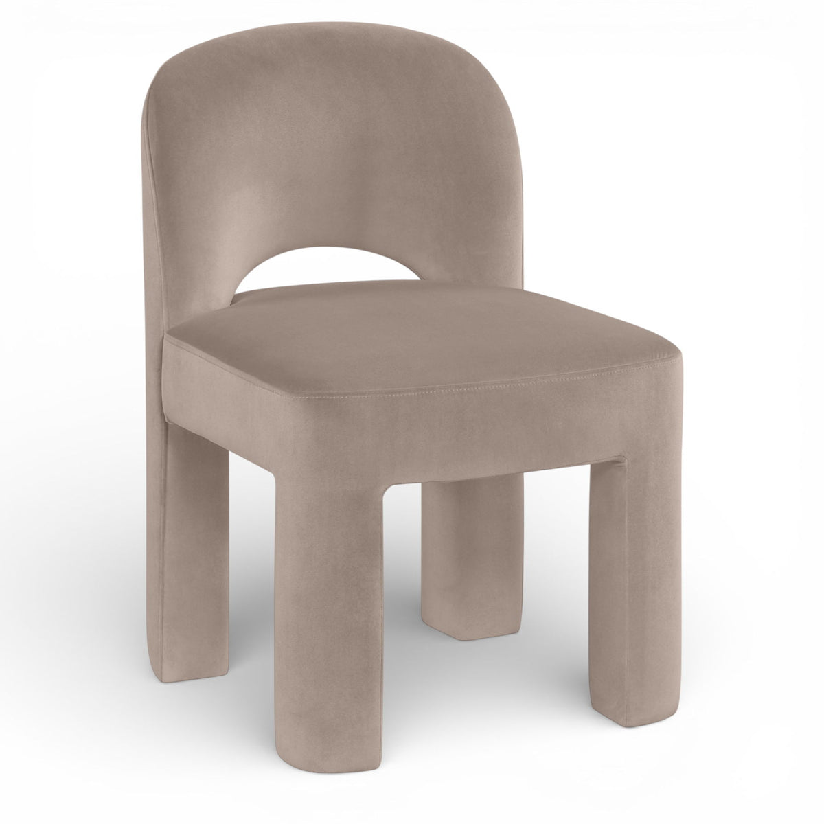 Celine - Velvet Performance Fabric Upholstered Dining Chair (Set of 2) - Taupe