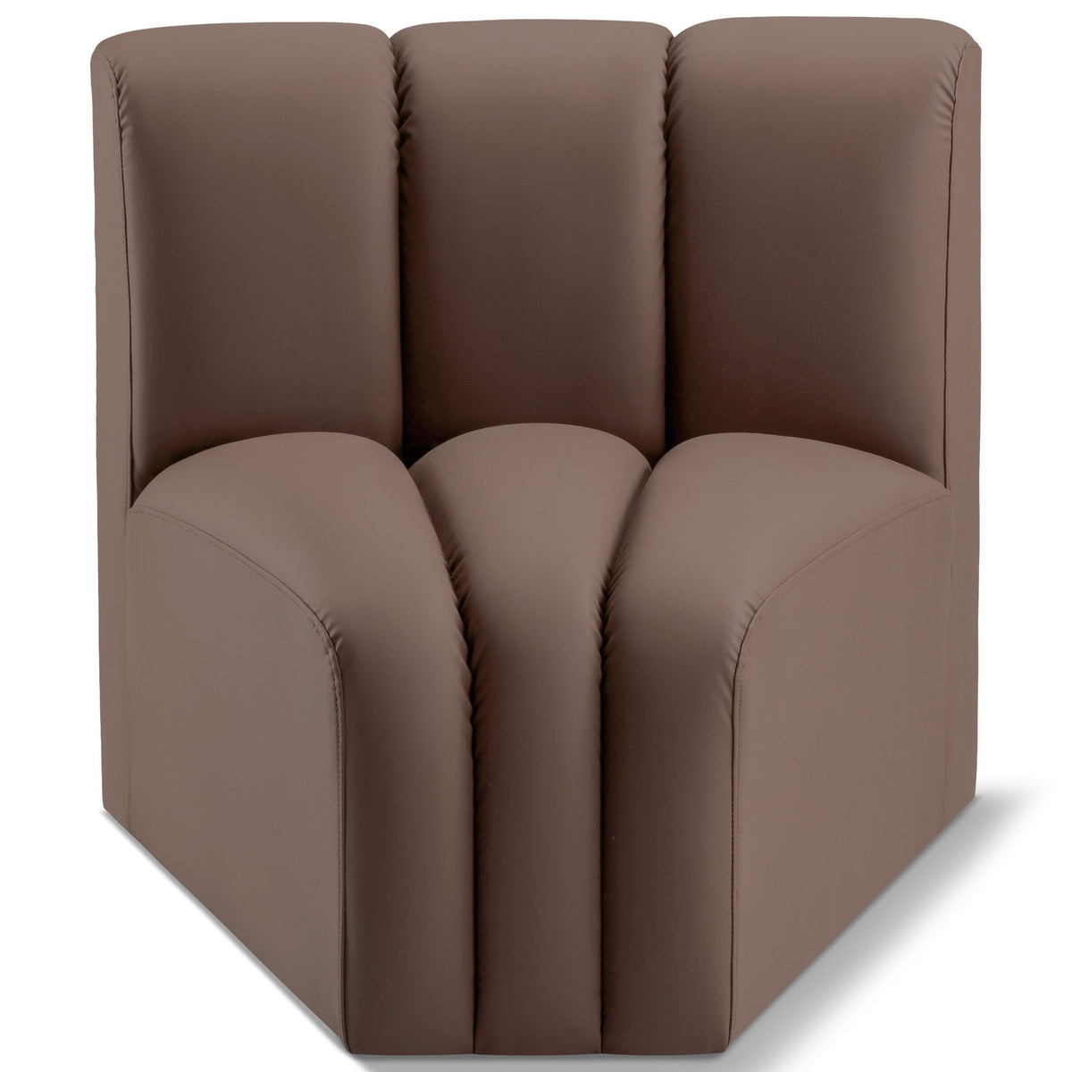 Arc - Faux Leather Curved Corner Chair