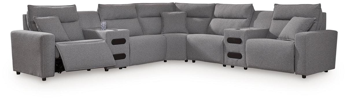 Modmax II - Reclining Sectional - Salt And Pepper