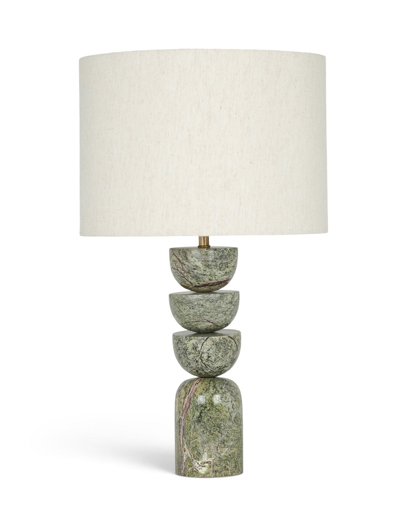 Opus - Linen Textured Fabric And Brass Table Lamp
