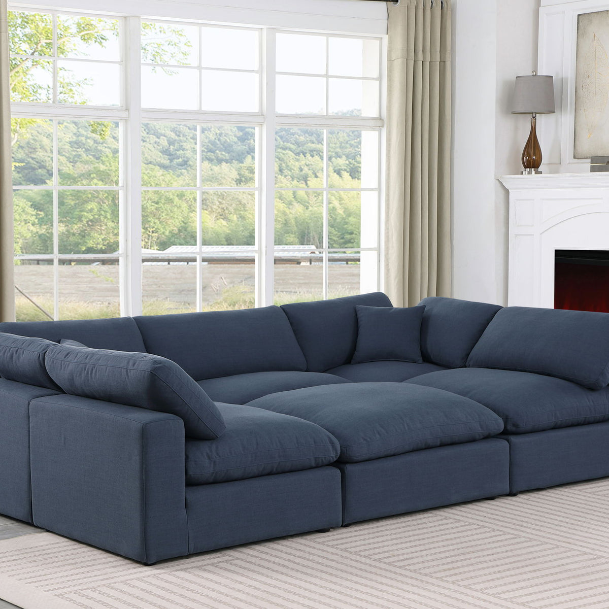 Comfy - 6 Piece Linen Sectional