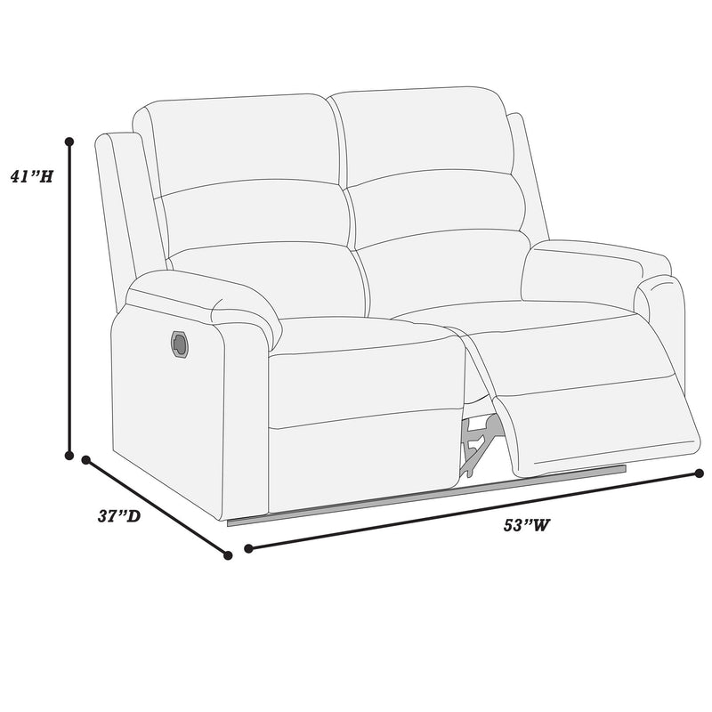 2 Piece Living Room Set With Manual Reclining Loveseat And Recliner