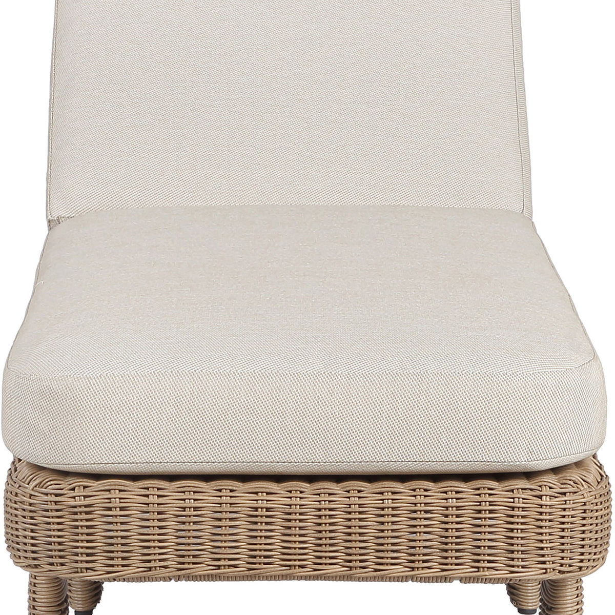 Sandbay - Olefin Water Resistant Fabric And Wicker Outdoor Patio Lounge Chair