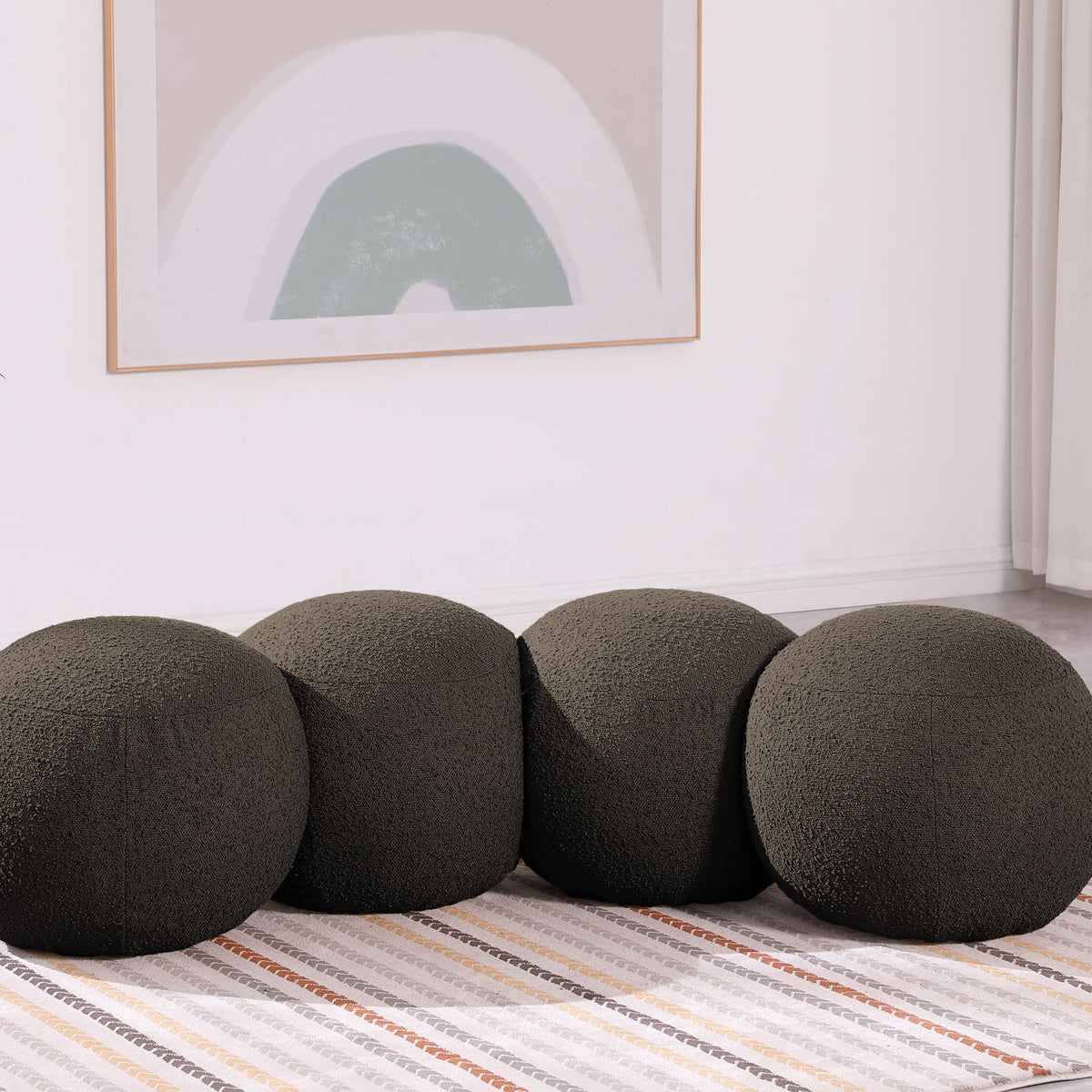 Apollo - Boucle Fabric Bench