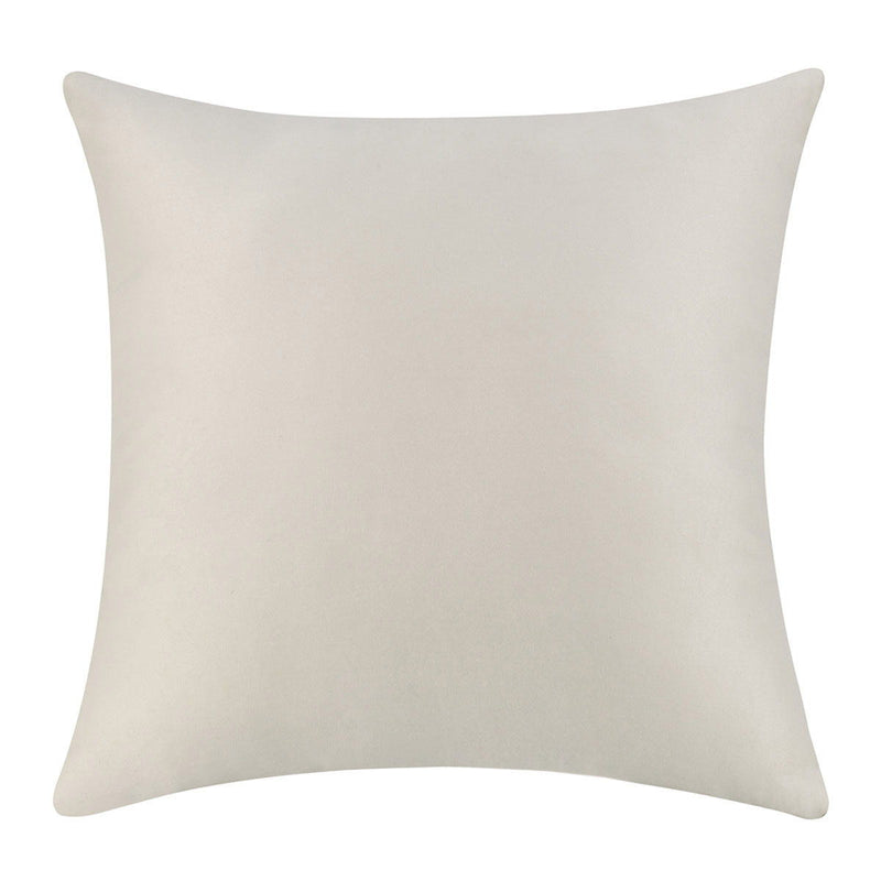 Ford pillow, solid light gray square throw with smooth fabric and knife-edge style