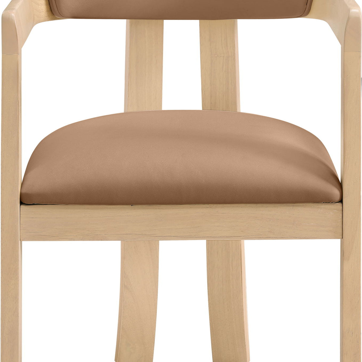 Lavrin - Vegan Leather Dining Arm Chair (Set of 2) - Natural Base
