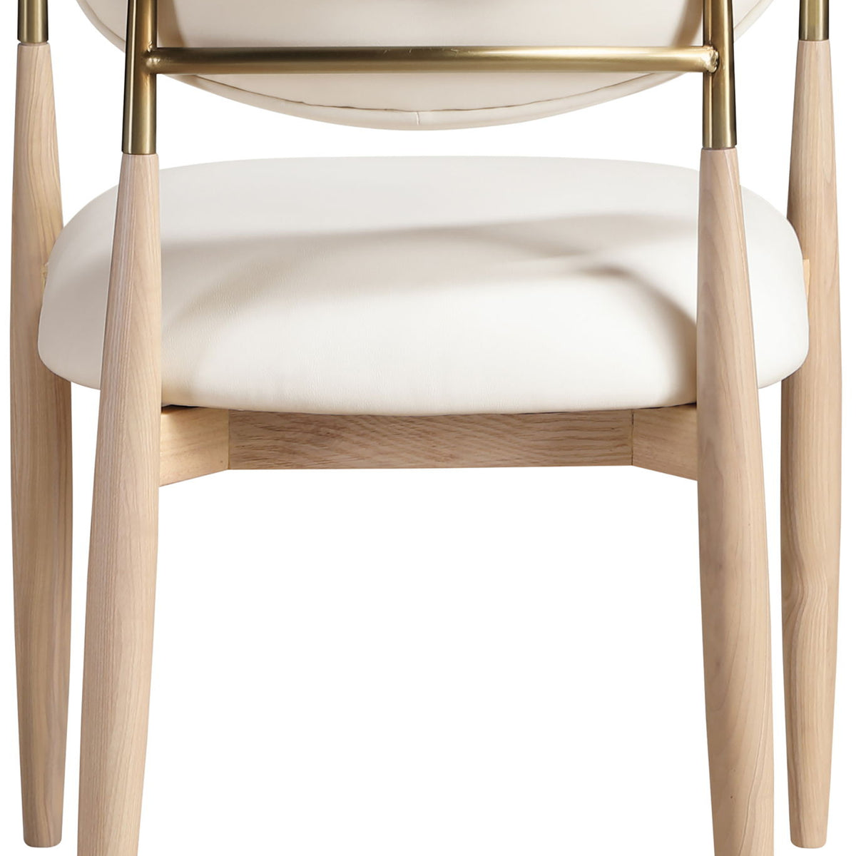Riccio - Dining Arm Chair (Set of 2) - Natural And Gold Frame