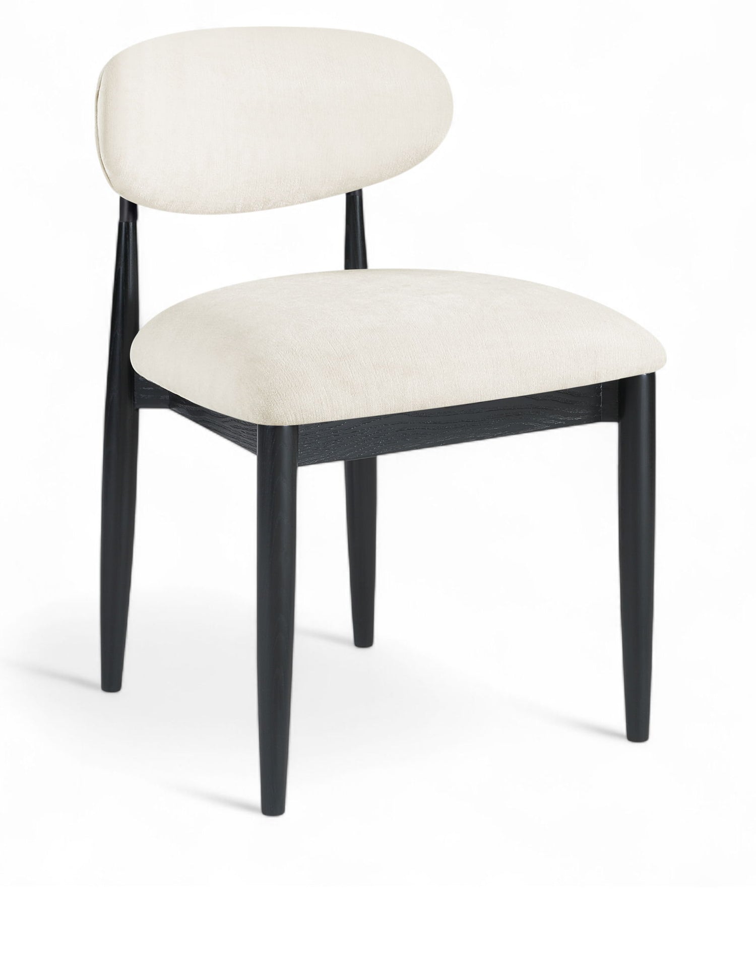 Riccio - Fabric Dining Side Chair (Set of 2) - Black Frame