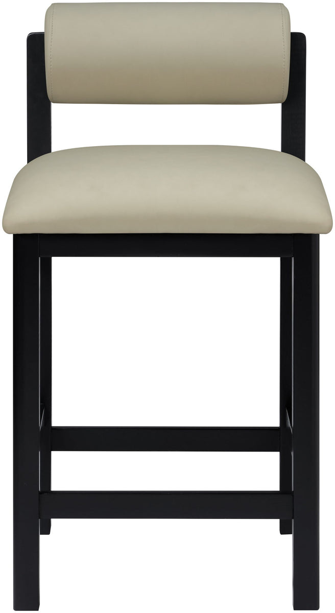 Roundhill - Faux Leather Counter Stool - Black Frame