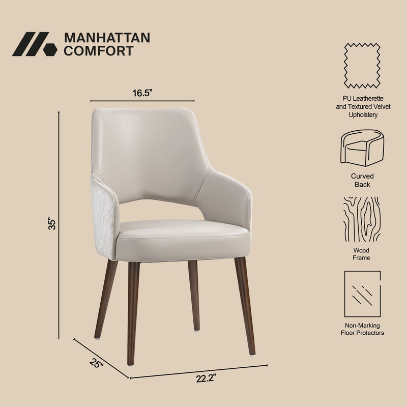 Manhattan Liora - Wood Upholstered Armchair