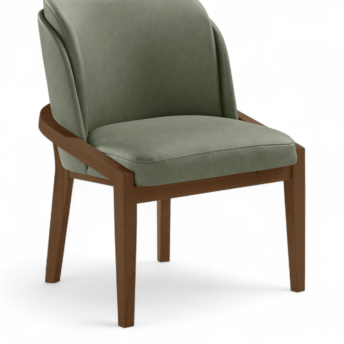 Navo - Vegan Leather Upholstered Dining Chair - Green